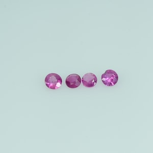 2.2-3.6 Natural Purple Sapphire Loose Gemstone Round Diamond Cut Vs Quality