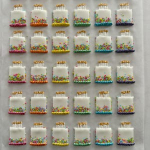 6 Pastell Streukörbchen zum Jubiläum