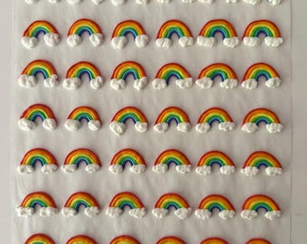 Decoraciones de glaseado real - SEIS piezas de arcoíris