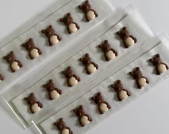 Royal Icing Decoration - SIX pcs. Brown Bears