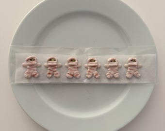 Royal Icing Decorations - SIX pcs. Mummies