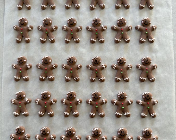 Royal Icing Decoration - SIX Gingerbread Men - Etsy