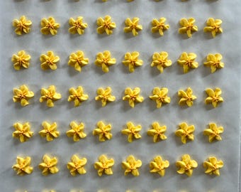 Decoraciones de glaseado real: OCHO narcisos amarillos