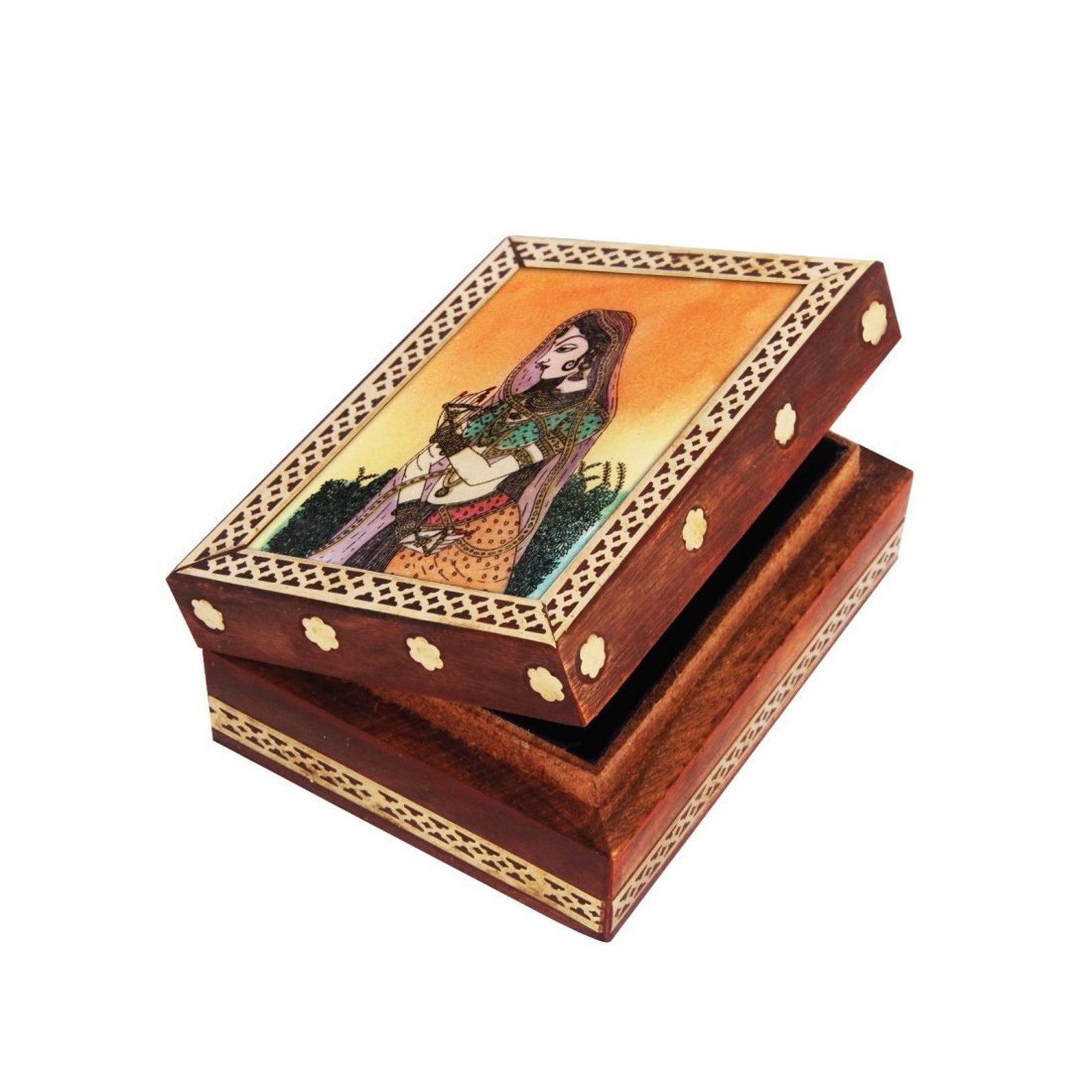 Decorative handmade Jewellery Storage Box out of Gemstones | Etsy