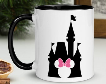 Tazas Coquette, taza de Disney, taza de Minnie Mouse, taza de chocolate caliente de Navidad, regalos de Navidad para ella para niños, regalos de Navidad para ella
