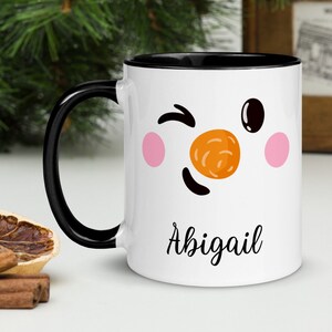 Snowman mugs, snowman custom name mug, personalized snowman mug, custom Christmas mug, holiday coffee mug personalized hot chocolate cup