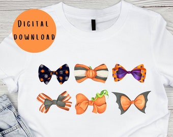 Coquette Halloween Bows PNG: Spooky Season Clipart (Digital Download)