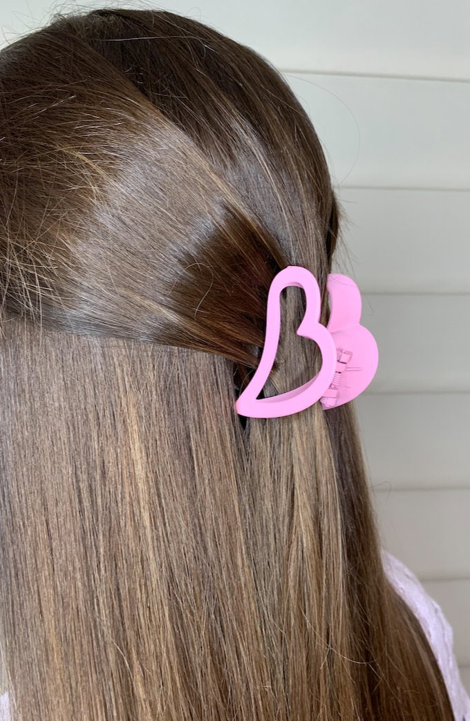 Cute Hair Clips Valentines Hair Clip Claw Heart Claw Clip - Etsy Canada