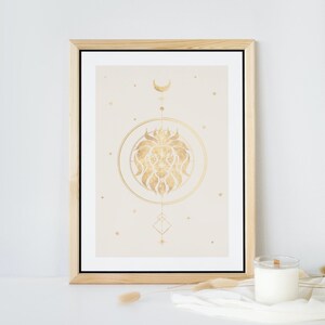 Leo Zodiac Sign Print Poster, Leo Sign Wall Art, Leo Zodiac Wall Print, Zodiac Sign Wall Print, Zodiac Gifts, Astrology Posters