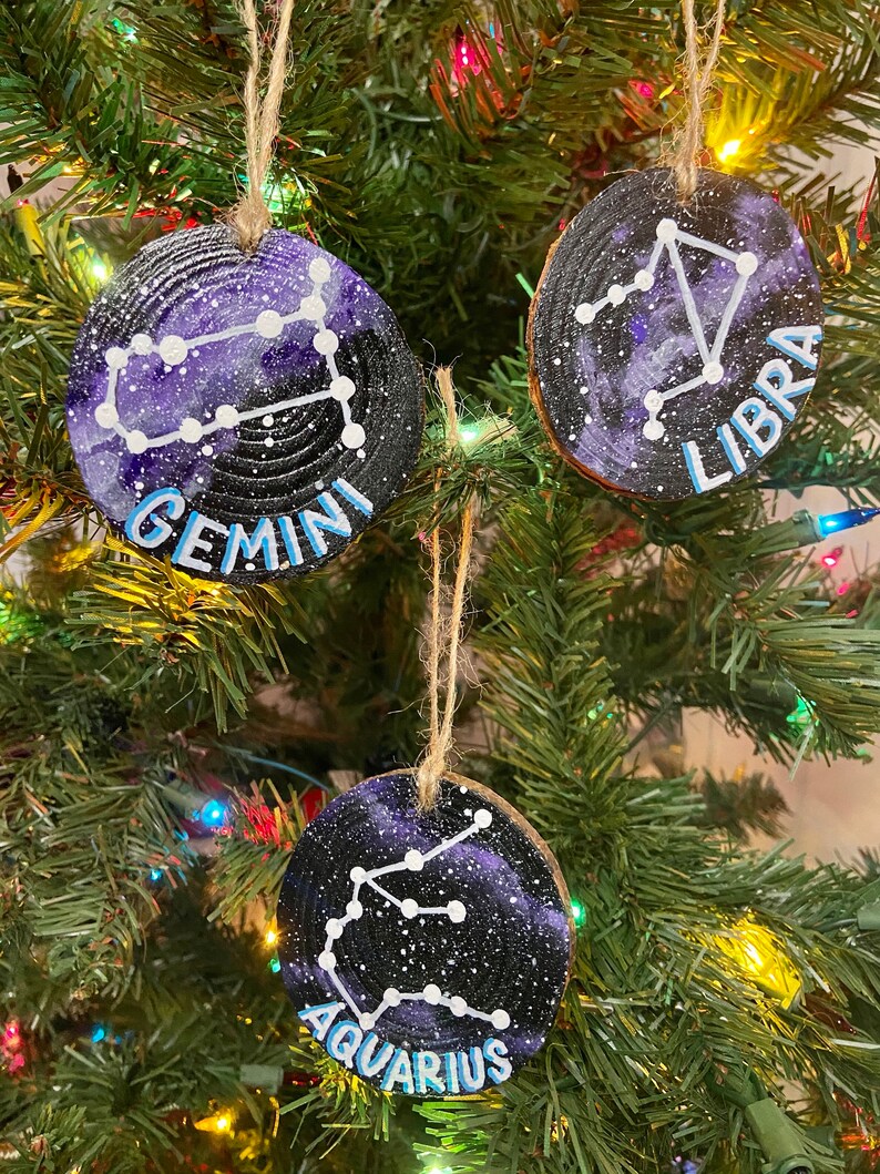 Astrological Zodiac Sign Constellation Ornaments Etsy