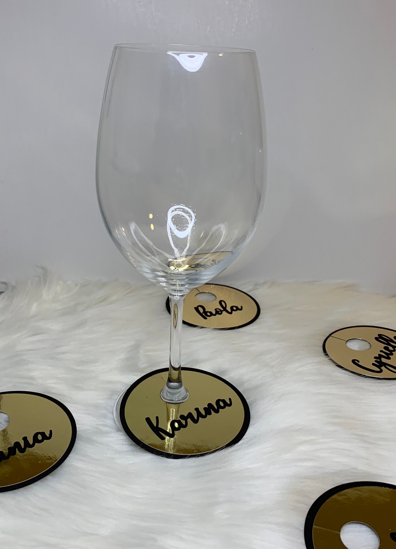 Wine Glass Name Labels Custom Name Labels Etsy