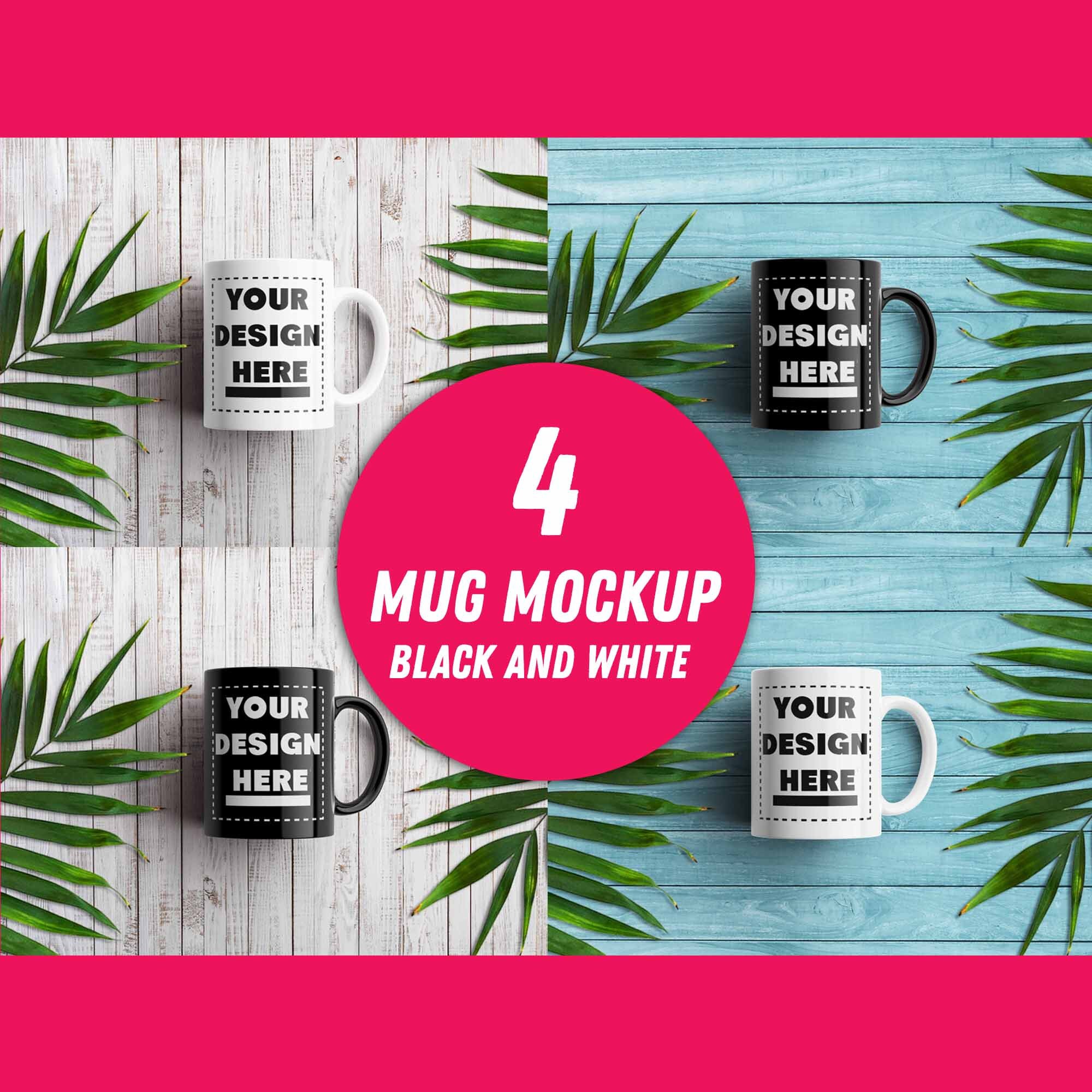 Black And White Mug Mockup Coffee Mug Mockup Mug Template Etsy