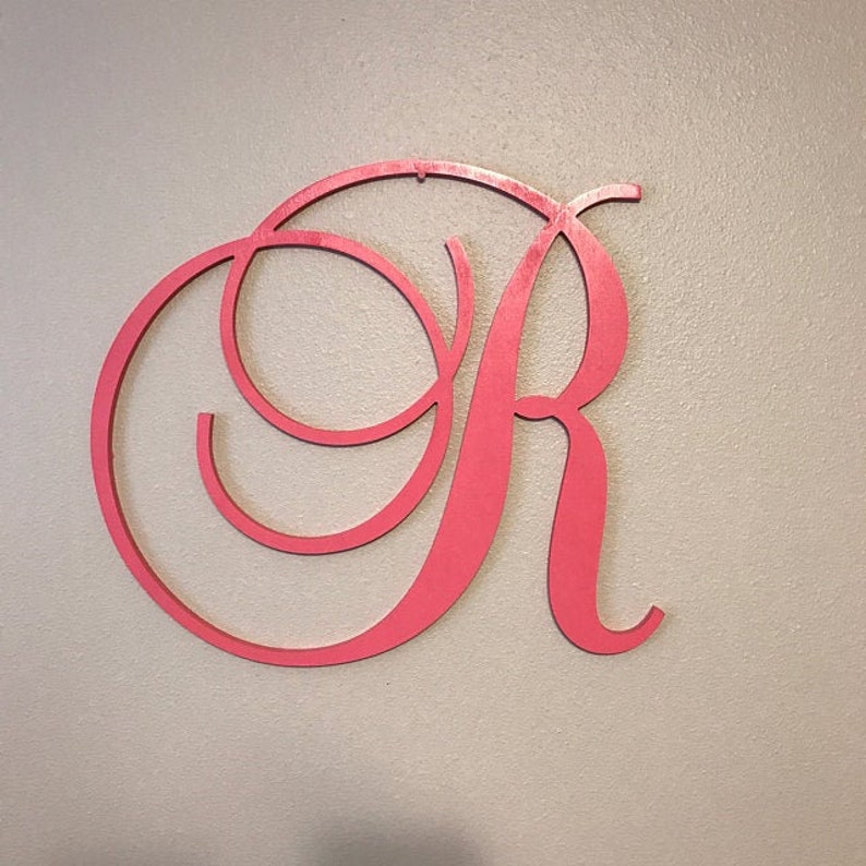 Large Wood CURVE Letters 12 to 24 Wall Hanging Etsy