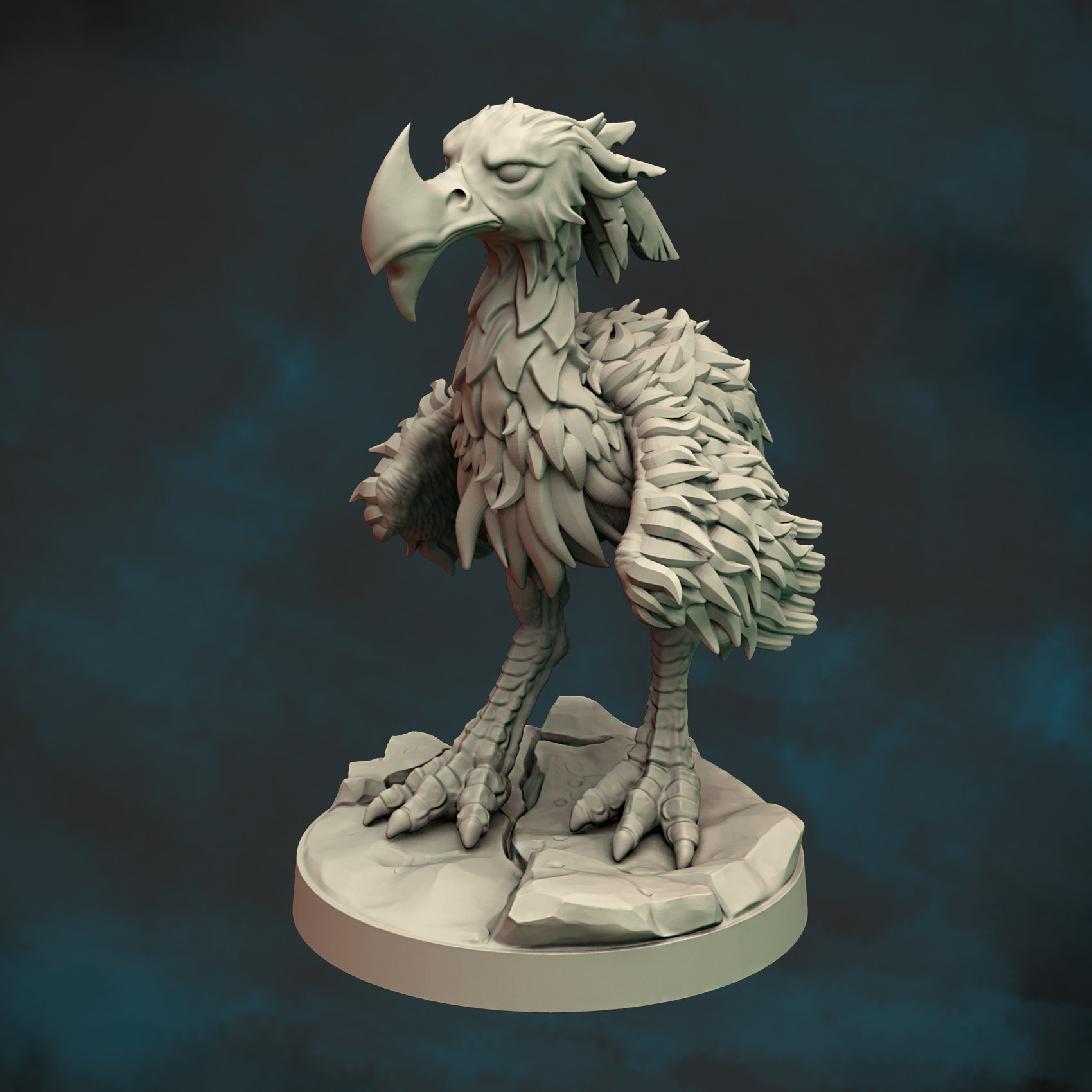 Axe Beak Miniature by Cursed Miniatures Dungeons and Etsy