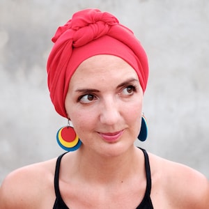 Bamboo Chemo Headscarf | Soft Turban Head Wrap for Women | Alopecia Head Covering | Lightweight Cancer Headwear | Hair Loss Scarf