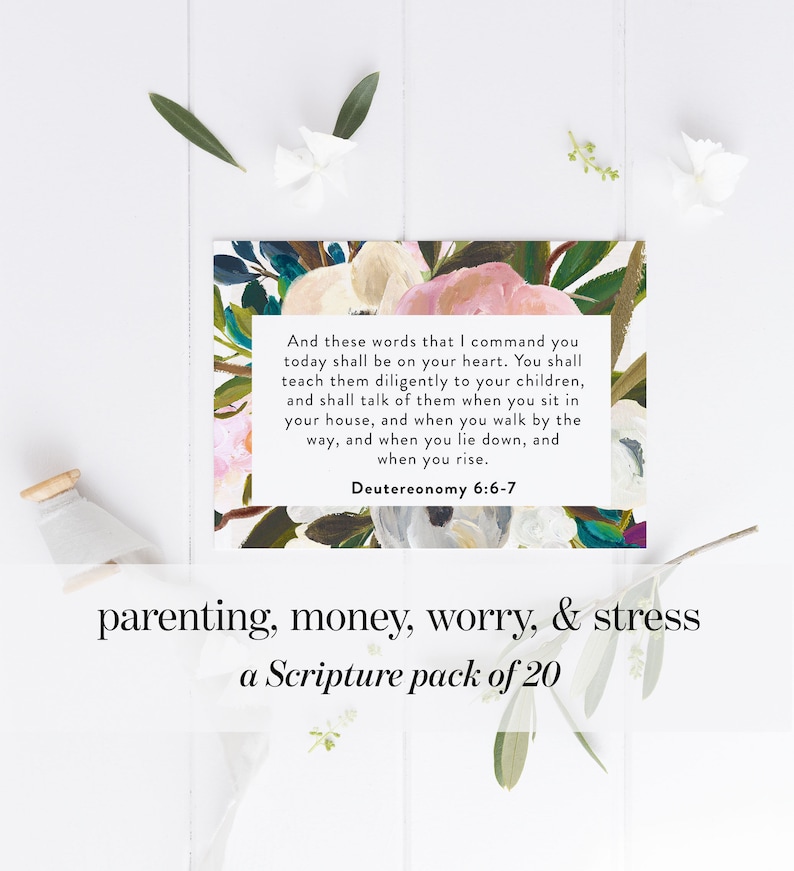 Stress Scripture Cards Scripture Memory Cards on Parenting Bible Verse Cards. Memory Cards Worry Money