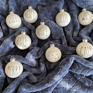 Rae Dunn Inspired Christmas Balls