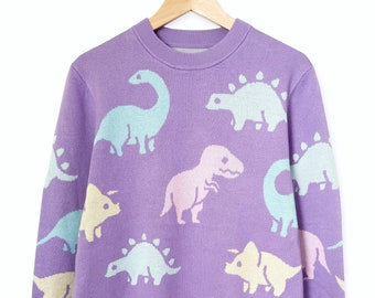 Pastel Dinos Knit Sweater