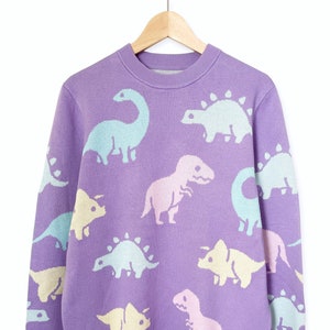 Pastel Dinos Knit Sweater