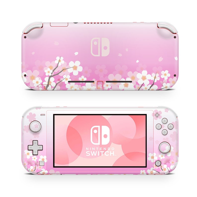Baby Pink Sweet Sakura Nintendo Switch Lite Skin Wrap ...