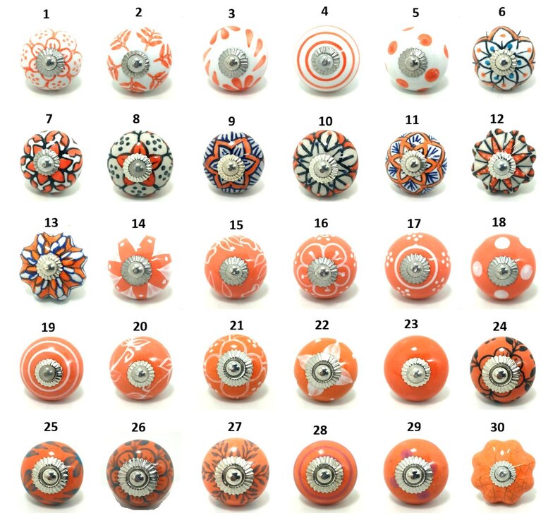 Hand-Painted Ceramic Cabinet Knobs: Vintage Floral Drawer Pulls image 1