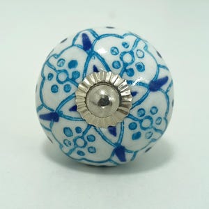 Hand-Painted Ceramic Cabinet Knobs: Vintage Floral Drawer Pulls image 12