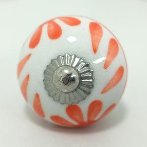 Hand-Painted Ceramic Cabinet Knobs: Vintage Floral Drawer Pulls image 4