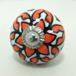 Hand-Painted Ceramic Cabinet Knobs: Vintage Floral Drawer Pulls image 8