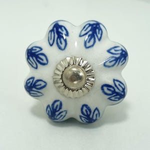 Hand-Painted Ceramic Cabinet Knobs: Vintage Floral Drawer Pulls image 18