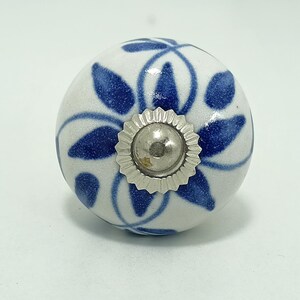 Hand-Painted Ceramic Cabinet Knobs: Vintage Floral Drawer Pulls image 10
