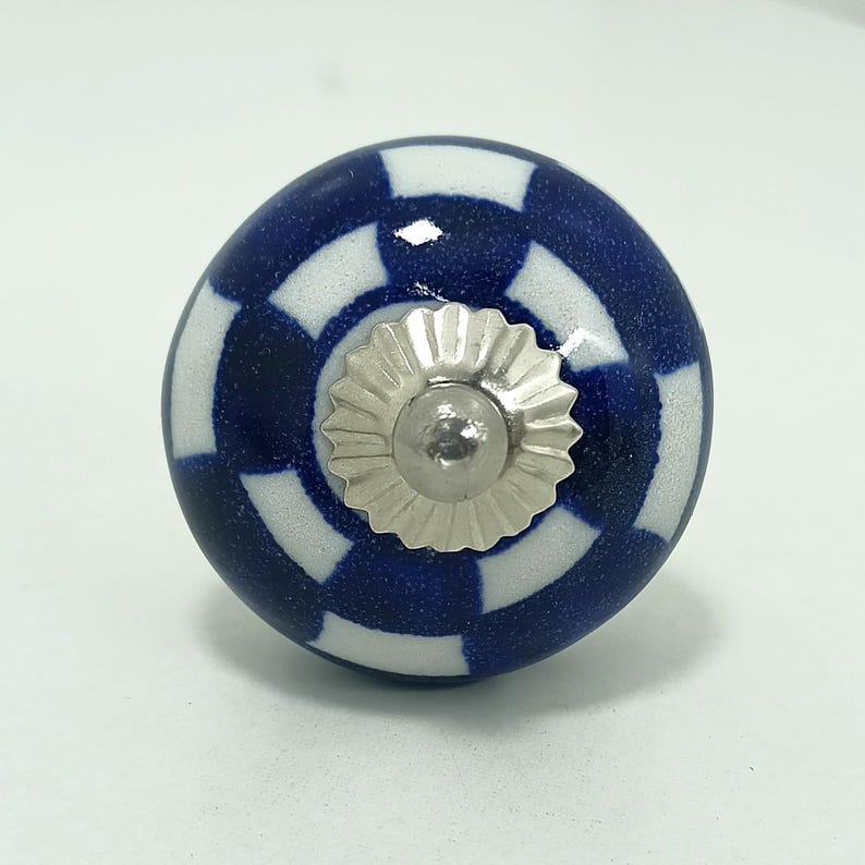 Hand-Painted Ceramic Cabinet Knobs: Vintage Floral Drawer Pulls image 9