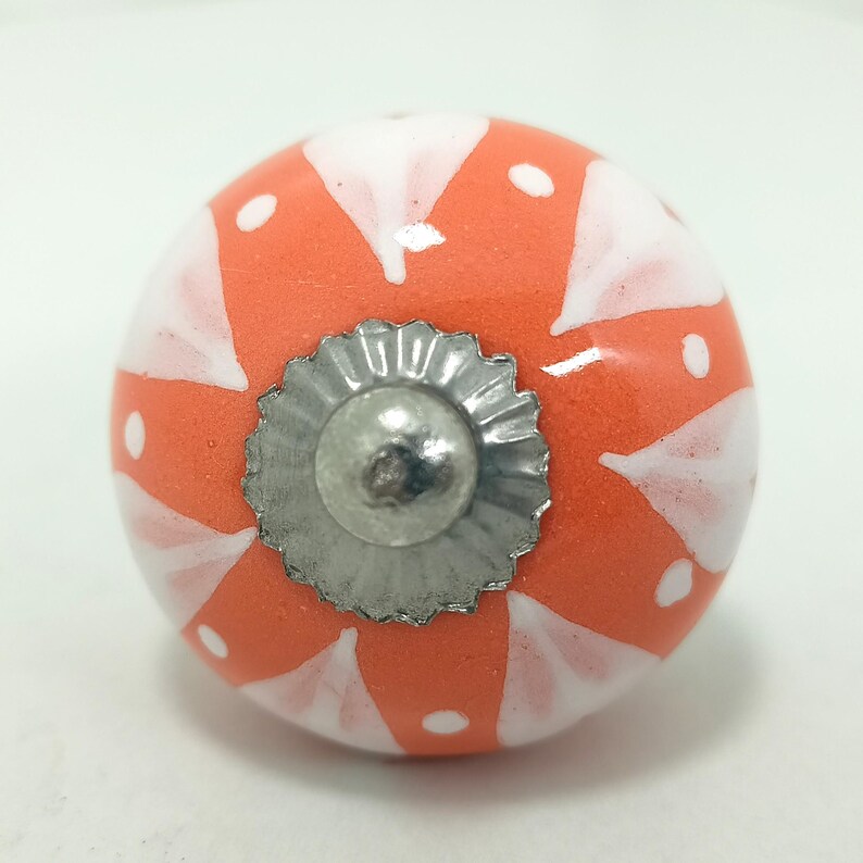 Hand-Painted Ceramic Cabinet Knobs: Vintage Floral Drawer Pulls image 15
