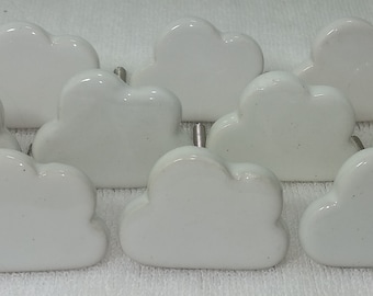 White cloud shape Ceramic Knobs Kitchen Cabinet Knobs Hardware Knobs Cupboard Knobs Drawer Knobs Cabinet Knobs Door Knobs