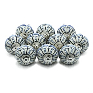 Kitchen Cabinet Knobs Cupboard Knobs Drawer Knobs  Ceramic Knobs | Hand-Painted Drawer Pulls | Vintage Cabinet Knobs  Shabby Chic 20