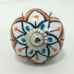 Hand-Painted Ceramic Cabinet Knobs: Vintage Floral Drawer Pulls image 7