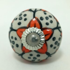Hand-Painted Ceramic Cabinet Knobs: Vintage Floral Drawer Pulls image 9
