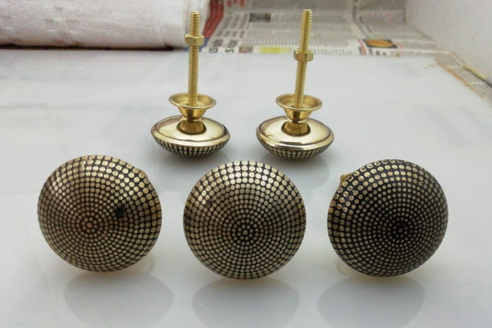 Beautiful Golden Black Brass Knobs Kitchen Drawer Etsy