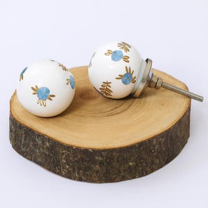 Kitchen Cabinet Knobs Cupboard Knobs Drawer Knobs  Ceramic Knobs | Hand-Painted Drawer Pulls | Vintage Cabinet Knobs  Shabby Chic 17