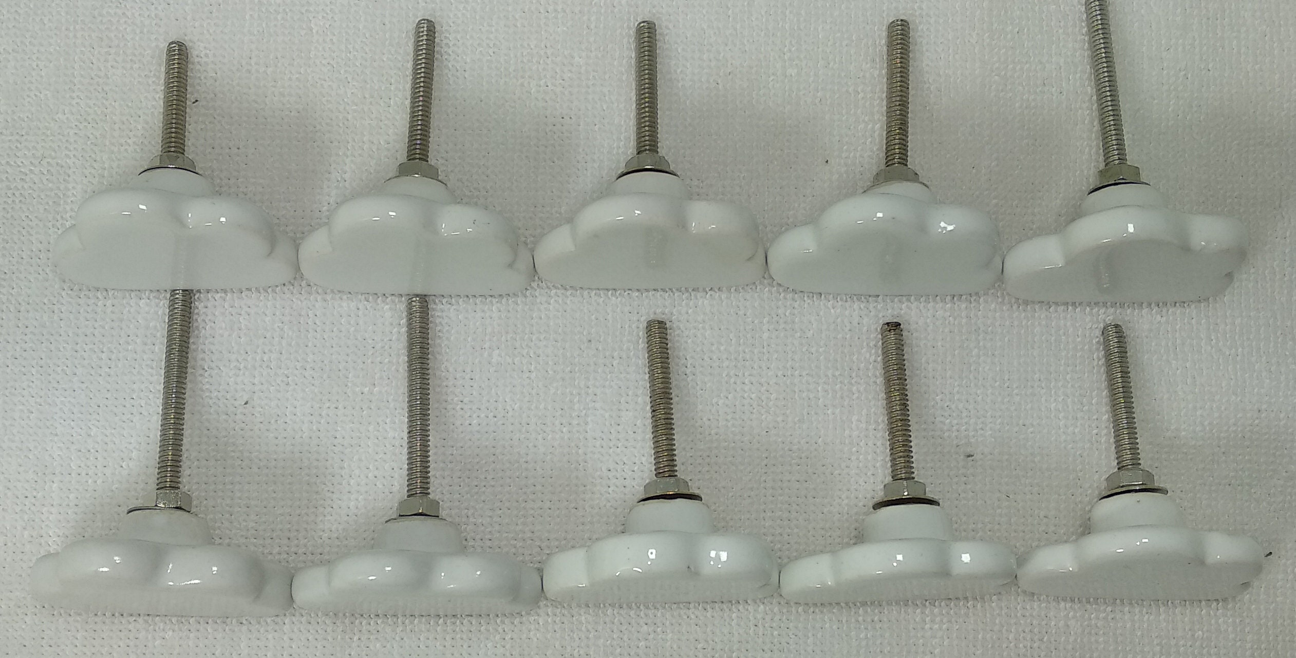 White cloud shape Ceramic Knobs Kitchen Knobs Hardware Etsy