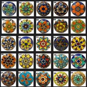 Kitchen Cabinet Knobs Cupboard Knobs Drawer Knobs  Ceramic Knobs | Hand-Painted Drawer Pulls | Vintage Cabinet Knobs  Shabby Chic 23