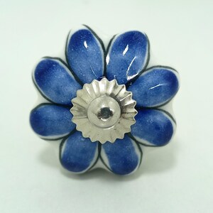 Hand-Painted Ceramic Cabinet Knobs: Vintage Floral Drawer Pulls image 14
