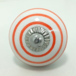 Hand-Painted Ceramic Cabinet Knobs: Vintage Floral Drawer Pulls image 5