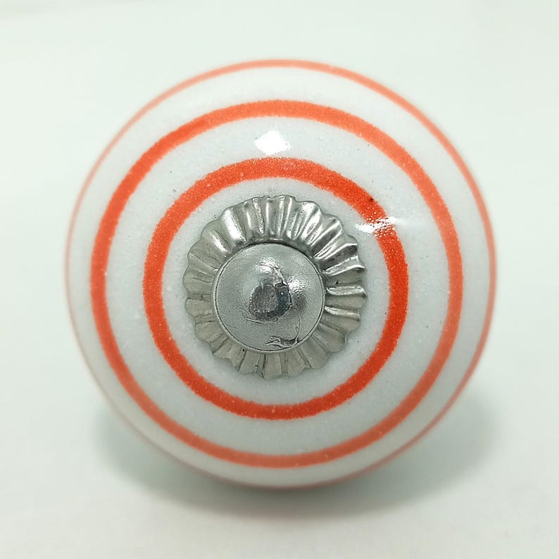 Hand-Painted Ceramic Cabinet Knobs: Vintage Floral Drawer Pulls image 5