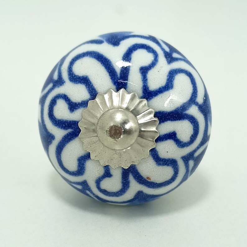Hand-Painted Ceramic Cabinet Knobs: Vintage Floral Drawer Pulls image 6