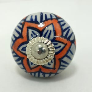 Hand-Painted Ceramic Cabinet Knobs: Vintage Floral Drawer Pulls image 10