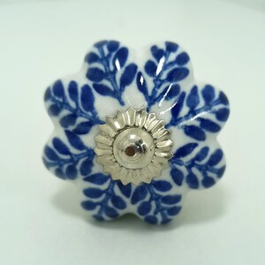 Hand-Painted Ceramic Cabinet Knobs: Vintage Floral Drawer Pulls image 16