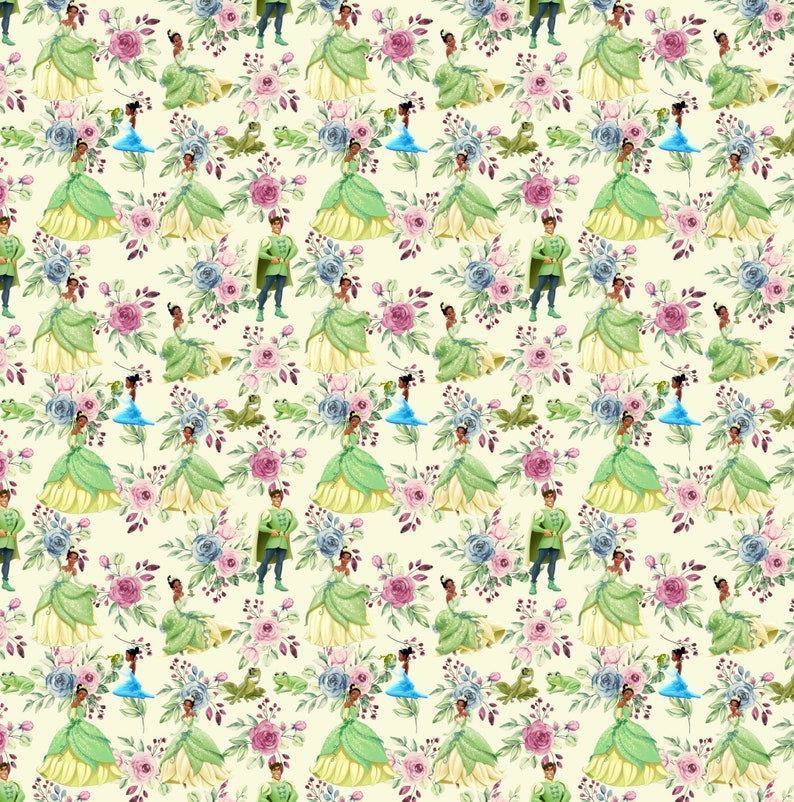 IN STOCK the Floral Frog Fabric Princess 100 % Cotton by - Etsy