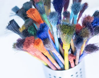 Authentique pinceau artistique Ebru : fabriqué à la main avec du crin de cheval de qualité supérieure et du bois naturel - Design traditionnel durable pour un marbrage expert