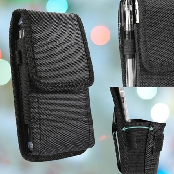 Schwarze Smart Phone Tasche Reisetasche für iPhone Hängende Taille Aufbewahrungstasche Gürtel Clip Hülle Hülle