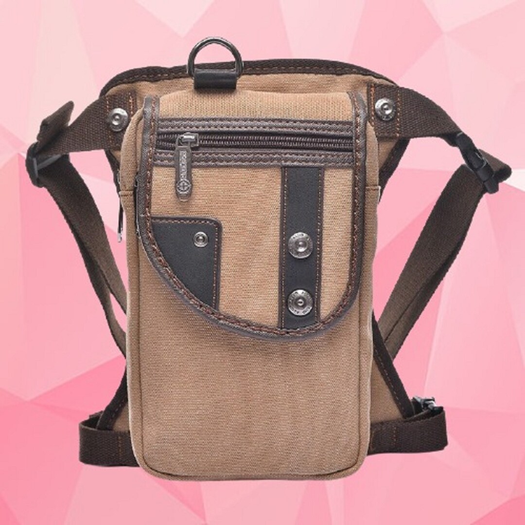 Drop Leg Bag High Quality Men's Canvas Military Motorcycle Etsy